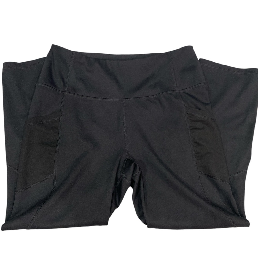 Sporty Black leggings with Mesh Designs